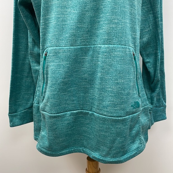 The North Face Hoodie Fleece Lined Sweatshirt Casual Pocket Teal XL - Picture 3 of 11